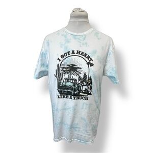Gildan Heart Like A Truck Lainey Wilson Tie Dye Graphic Tee Country Cowgirl M